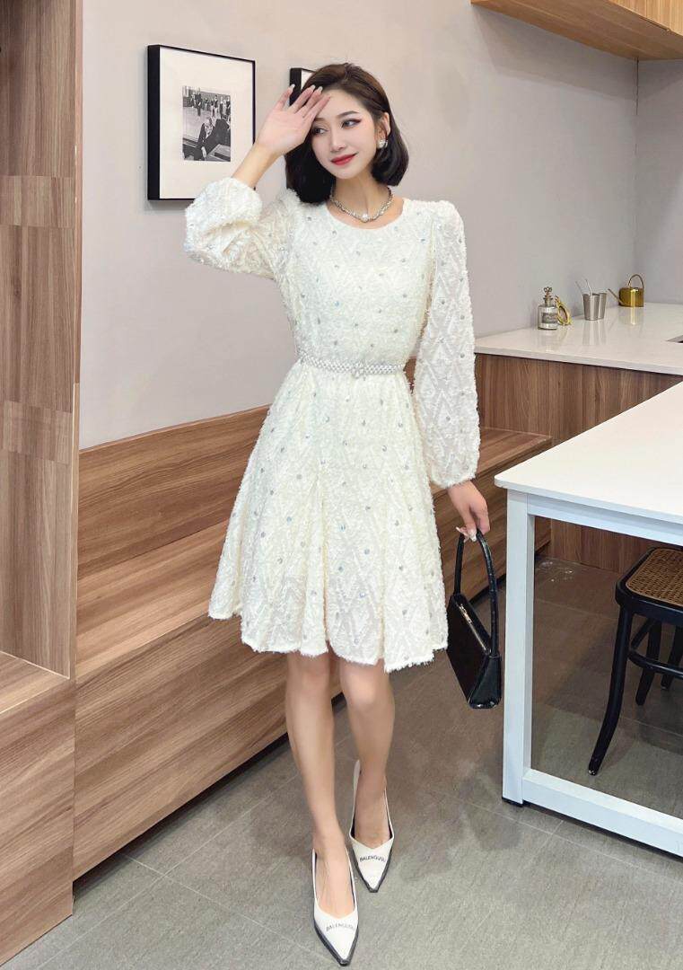 珍珠腰带喇叭裙，其它，迪蔓君翔