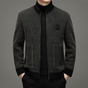 毛呢外套男士秋冬夹克男呢子外套男士单西男宽松休闲ZG2812-P285，男装夹克，电商B212（原钱塘6029）