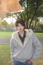 网图秋冬宽松休闲棉衣男女美式座山雕加绒加厚棉服-A2347P120，男装棉衣，电商B241