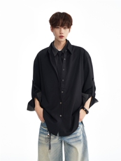 xz603-CS5170-特P70-控128，高品质假两件衬衫配领带，男装衬衫，星座603