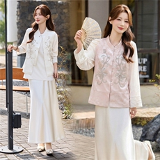 现货春装新款简约时尚休闲重工艺钉珠减龄马甲可组合三件套半裙衫，女装马甲，韩美纤衣