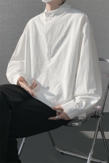 时尚立领棒球服衬衫韩版户外宽松抽绳防晒外套衬衫男冲锋衣P42，男装防晒衣，电商B319