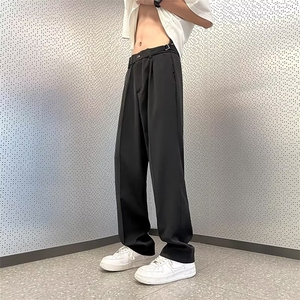 男简约九分裤新款气质日系休闲西裤B316P43图片