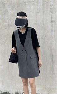 2022拼接假两件连衣裙,女装连衣裙,雷洛奇丽