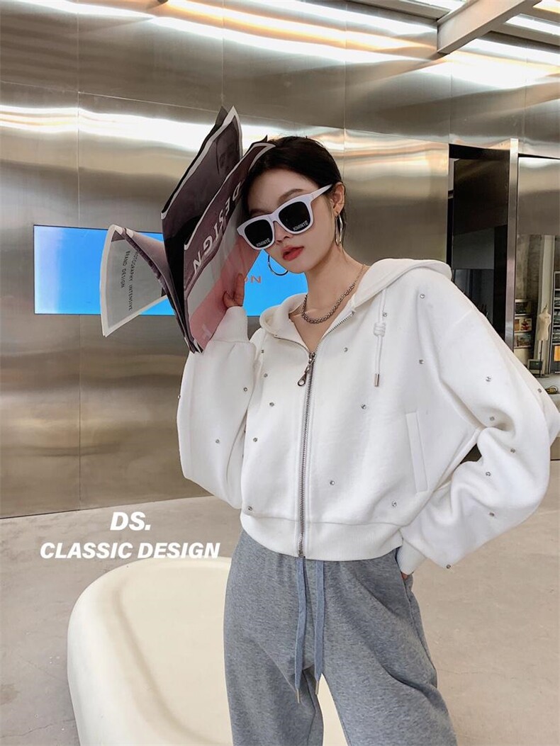 秋冬新款。戴钻棒球外套，其它，DS-1