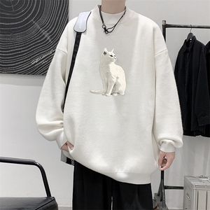 半高领毛衣男大码胖子针织衫毛线衣 M18407-P45 加绒款-P65图片