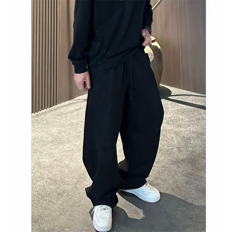 新款美式复古弯刀直筒休闲裤男女款情侣水洗阔腿拖地裤LHR800-P53,男装休闲裤,星座1008-1