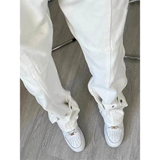 cleanfit白色牛仔裤男美式高街vibe裤子直筒微喇裤C112-P50，男装牛仔裤，星座1007（原301D）