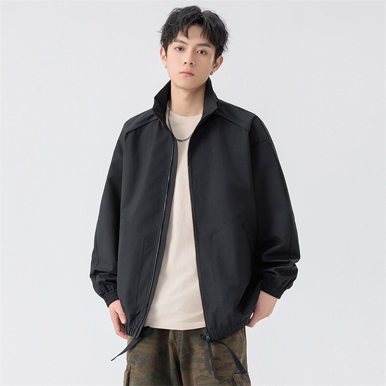 户外夹克男立领纯色上衣冲锋衣外套DSA157B-JK7822-P50图片