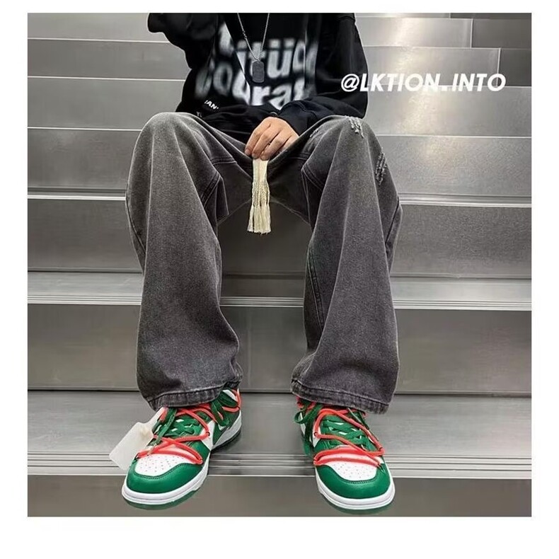 1506-1/K507101/P43个性字母牛仔裤嘻哈ins潮高街潮流痞帅长裤男,男装牛仔裤,星座1506-1