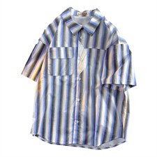 小清新衬衣夏季ins潮痞帅外套CS99p45限价68，男装衬衫，电商A089-1