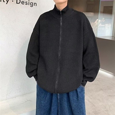 秋冬开衫毛衣男外穿宽松休闲ins潮牌港风潮流针织外套MZ528-P56，男装针织衫/毛衣，星座412-3