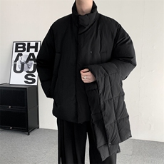 冬季2025小众创意可拆卸围脖棉衣大码男装立领，男装棉衣，星座909