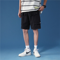 K67/P32现货夏季夏季刺绣人字纹五分工装中裤大码短裤男中裤控58，男装休闲裤，电商A141