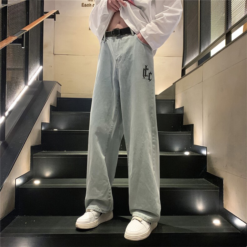k1013-p50-控68M-5XL美式高阶黄泥拉链宽松大码牛仔裤cityboy,男装牛仔裤,星座116