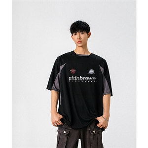 速干运动美式投篮街头印花球服大码M-5XL短袖T恤男DX78028P50控78图片