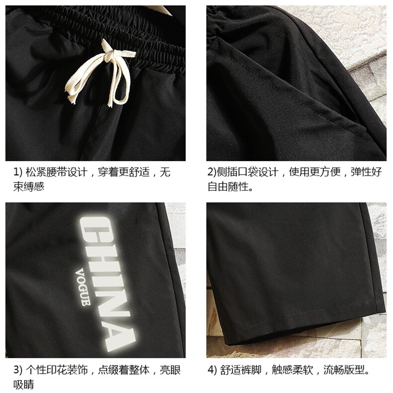 DK39053-P15港风休闲短裤男士大码运动五分裤男中裤男马裤砖墙,男装休闲裤,电商A040A