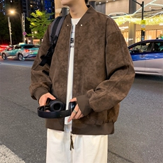 夜景机动皮衣扎染防水棒球领皮夹克男士休闲外套A406JK2569P85，男装夹克，星座309（原A406）