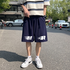 冰丝短裤男士大码宽松休闲五分裤男运动中裤MK37312-P15，男装休闲裤，电商A040