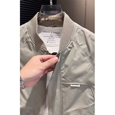 棒球服夹克男2025秋季新款潮牌工装男装美式覆古修身飞行员外套男，男装夹克，星座601-1