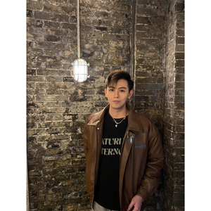 网络图现货 秋季翻领男士皮衣贴标夹克潮外套休闲青年款R8016-P78图片