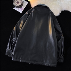 港风平铺皮衣男大码M-5XL情侣外套女潮工装机车JK7761P85控118，男装皮衣，星座227-7