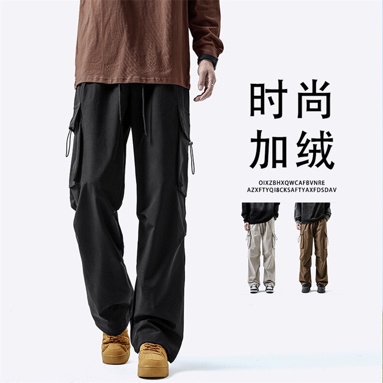 户外机能风伞兵工装裤子男筒加绒休闲长裤K210-特批-35加绒特批45,男装休闲裤,星座718-1