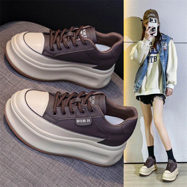 小个子厚底女鞋2024秋冬新款休闲百搭保暧加绒小白鞋，女鞋休闲鞋，电商A223