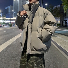 冬季外景新款面包服男潮宽松保暖棉衣学院风立领外套MF11883/P120，男装棉衣，电商B316