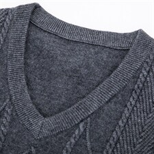 男士马甲背心中年春秋季新款V领针织衫套头内搭无袖坎肩纯色毛衣，男装背心/马甲，电商B212（原钱塘6029）