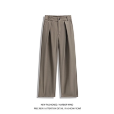 抖音品质春季新款打褶垂感宽松休闲西裤B315-K25680-特p40控78，男装休闲裤，电商B315