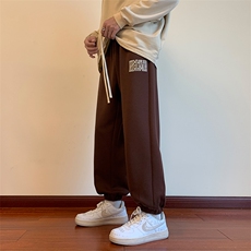KP600P48新款港风休闲裤男包边包条宽松大码束脚卫裤，男装休闲裤，星座1204-3