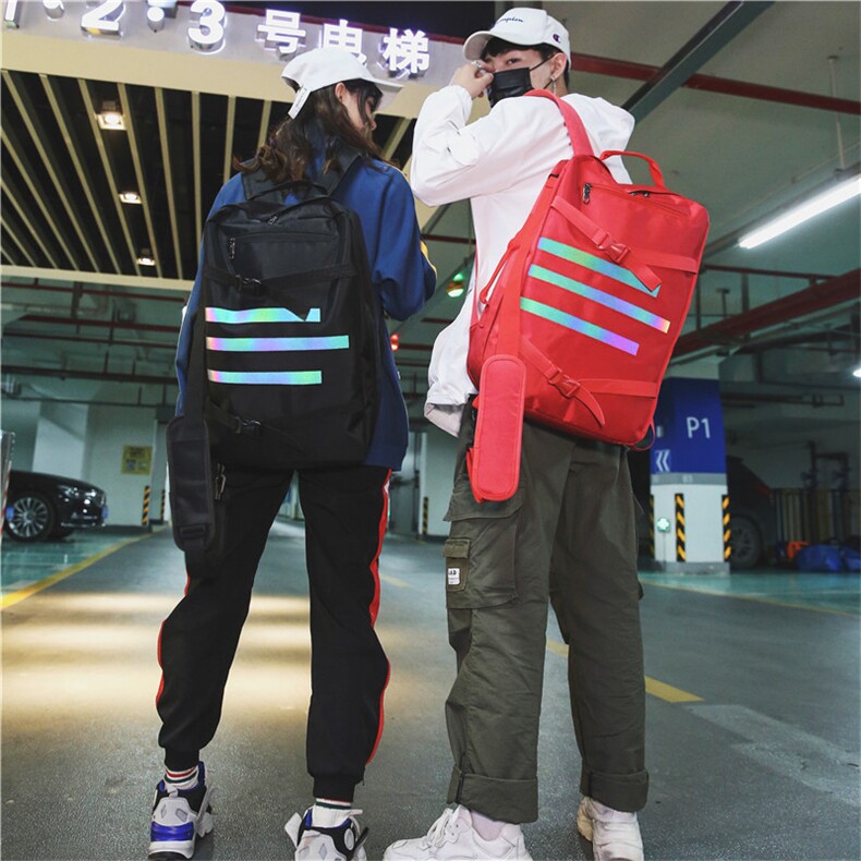 夜视开学季休闲尼龙男士双肩包反光包户外运动背包,女包,星座510A-2