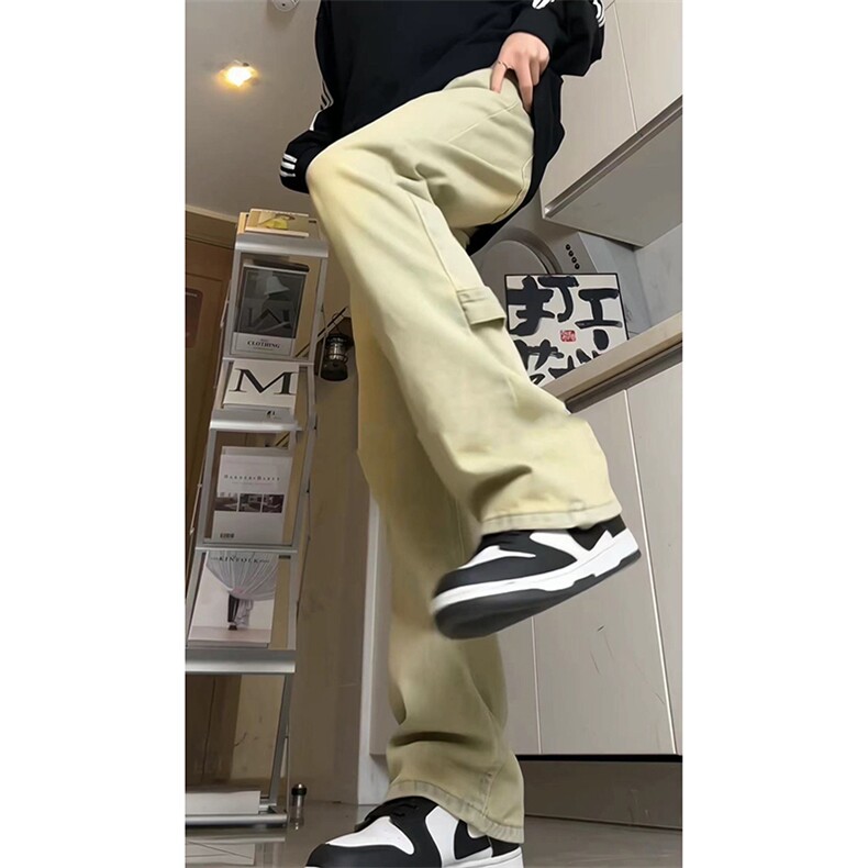 美式ins高街vibe重工艺水洗牛仔裤货号K2316P55图片