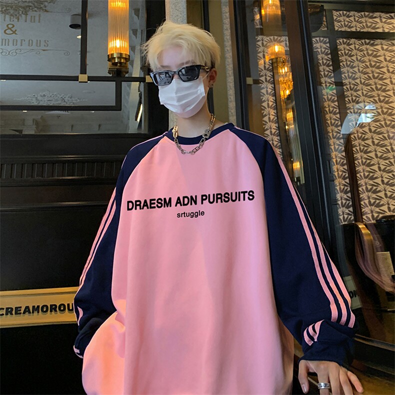 抖音得物供货 提供视频 秋冬重磅美式宽松织带圆领卫衣0751图片