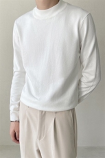 半高领纯色加绒加厚针织线衫内搭打底衫M23H/P50特M-4XL，男装T恤，电商A243