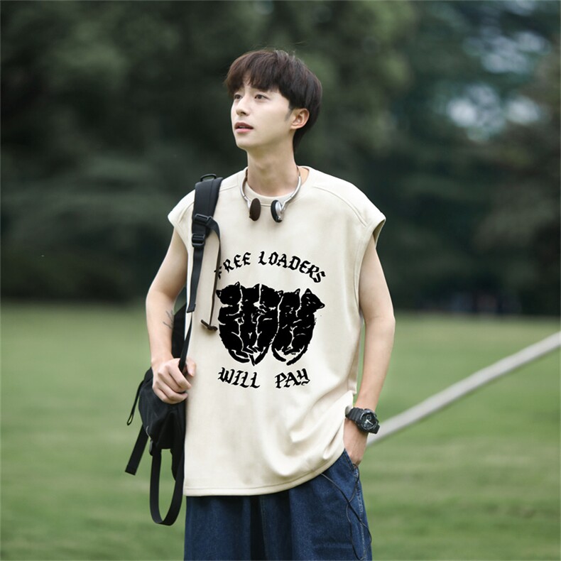 特P19控38麂皮绒背心坎肩男T恤美式港风潮JB3167，男装背心/马甲，电商B370