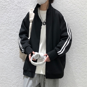 现货开衫卫衣外套男垂感运动服上衣宽松立领夹克A116 P65加绒P75图片