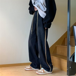 牛仔裤男秋季潮大码休闲裤子高街N9025P45图片
