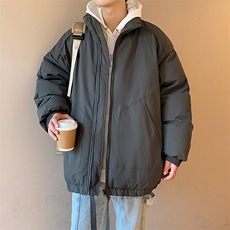 现货冬季美式休闲加厚雪山外套夹克立领纯色三防户外工装棉服，男装夹克，电商A486-1