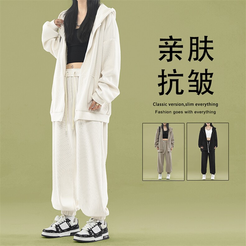 开衫外套加束脚裤休闲百搭美式潮牌复古休闲-TZ850特批117图片