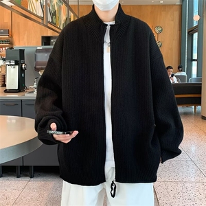 针织开衫男士韩版潮流宽松百搭帅气2024冬季ins毛衣外套MZ643-P64图片