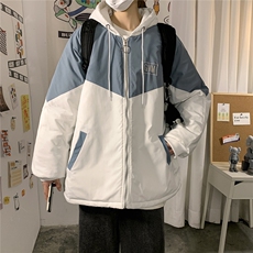 1港风连帽宽松休闲拉链时尚棉衣男女大码棉服男外套男7786P60控98，男装棉衣，星座226-2