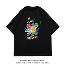 白底23新款夏季时尚百搭印花短袖潮流垂感短裤套装TZ65P50控68，男装牛仔裤，电商A247-1