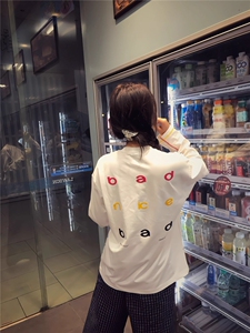 网图 美式街头长袖t恤女早秋慵懒风薄款打底衫宽松休闲上衣 特P33图片