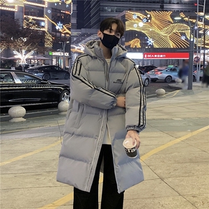主推 过膝棉衣 织带三条杠长款加厚情侣羽棉服 外套男 G1076 P168图片