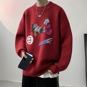 高质量！秋冬季半高领毛衣男士加绒加厚线衣男针织衫男DMY477-P45图片