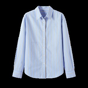 2026春夏新款黄蓝条纹衬衫女宽松显瘦元气少女感衬衣韩系清爽竖条，女装衬衫，艾米