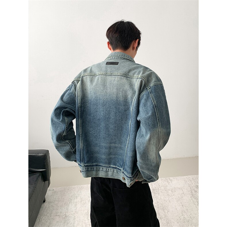 美式复古水洗做旧牛仔夹克潮流宽松休闲外套,男装工装外套,星座410-6（原星座1304-1）