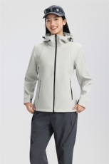 2025百搭时尚简约拉链连帽兜兜拉链冲锋衣，女装短外套，衫都服饰